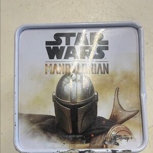 Disney Star Wars Mandalorian Tin - Silver & Brown Artwork